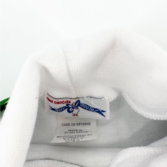 NWT Silly Goose Hand Smocked Jumper Dress Candy Cane - Picture 4 of 7